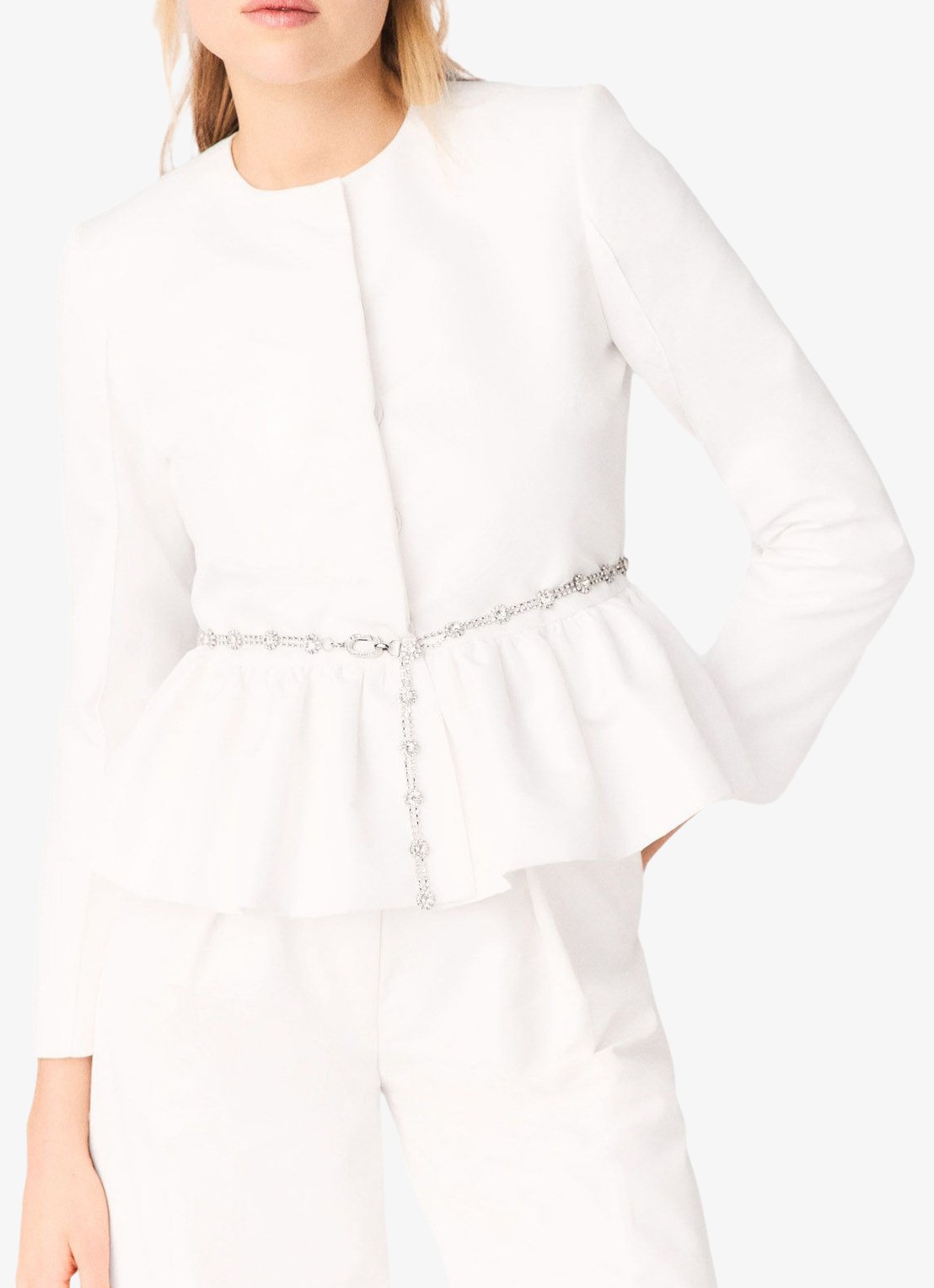 Maje Vipalace blazer met peplum  - detail 4 wit