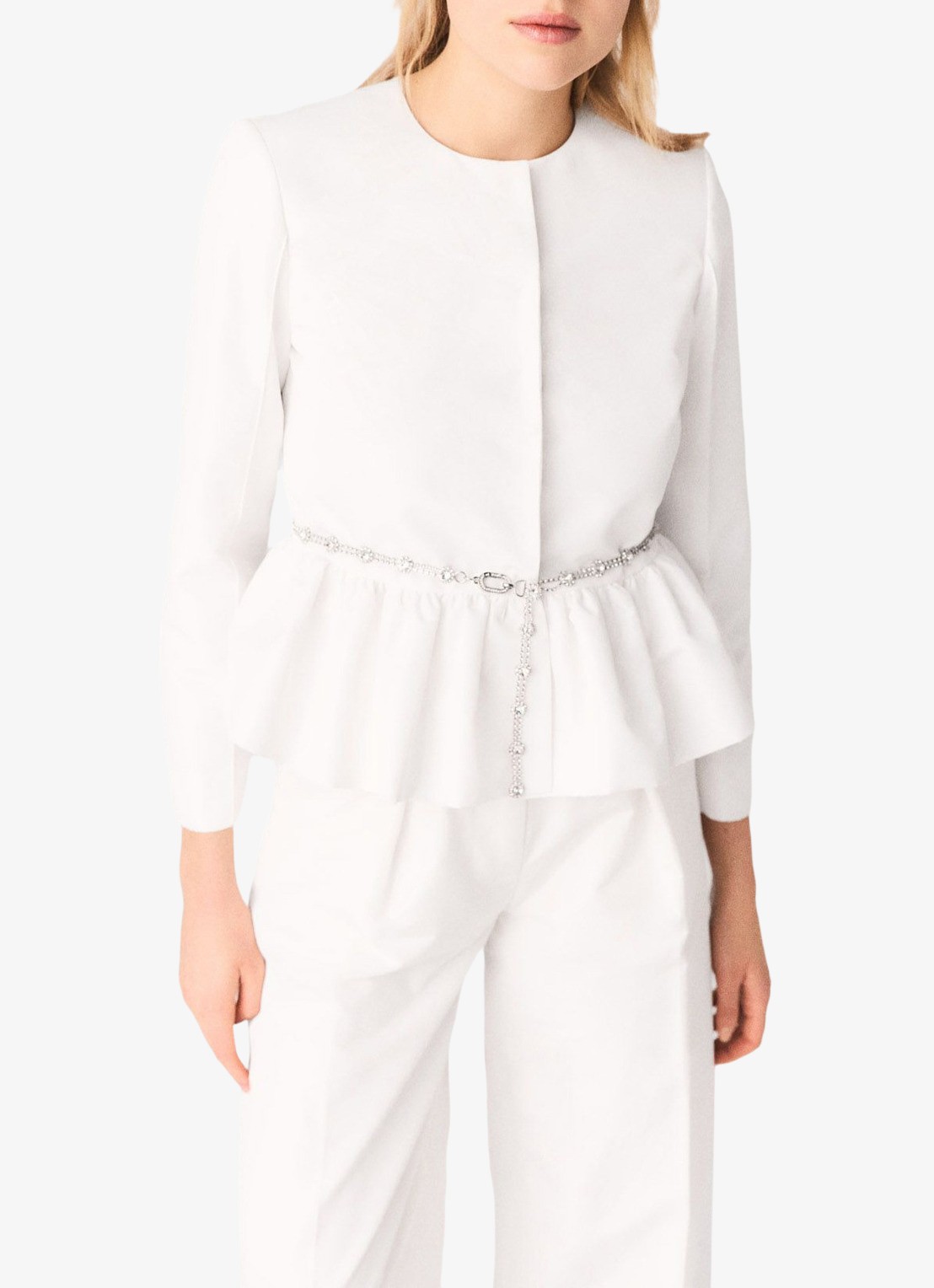Maje Vipalace blazer met peplum  - detail 5 wit