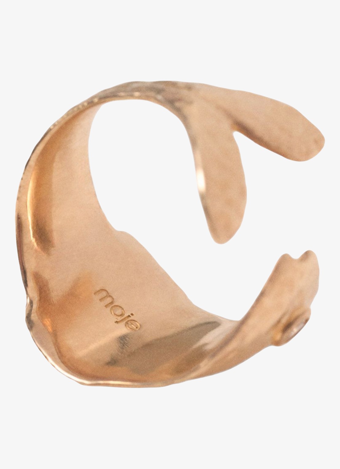 Maje Vis ring met strass - detail 3 goud