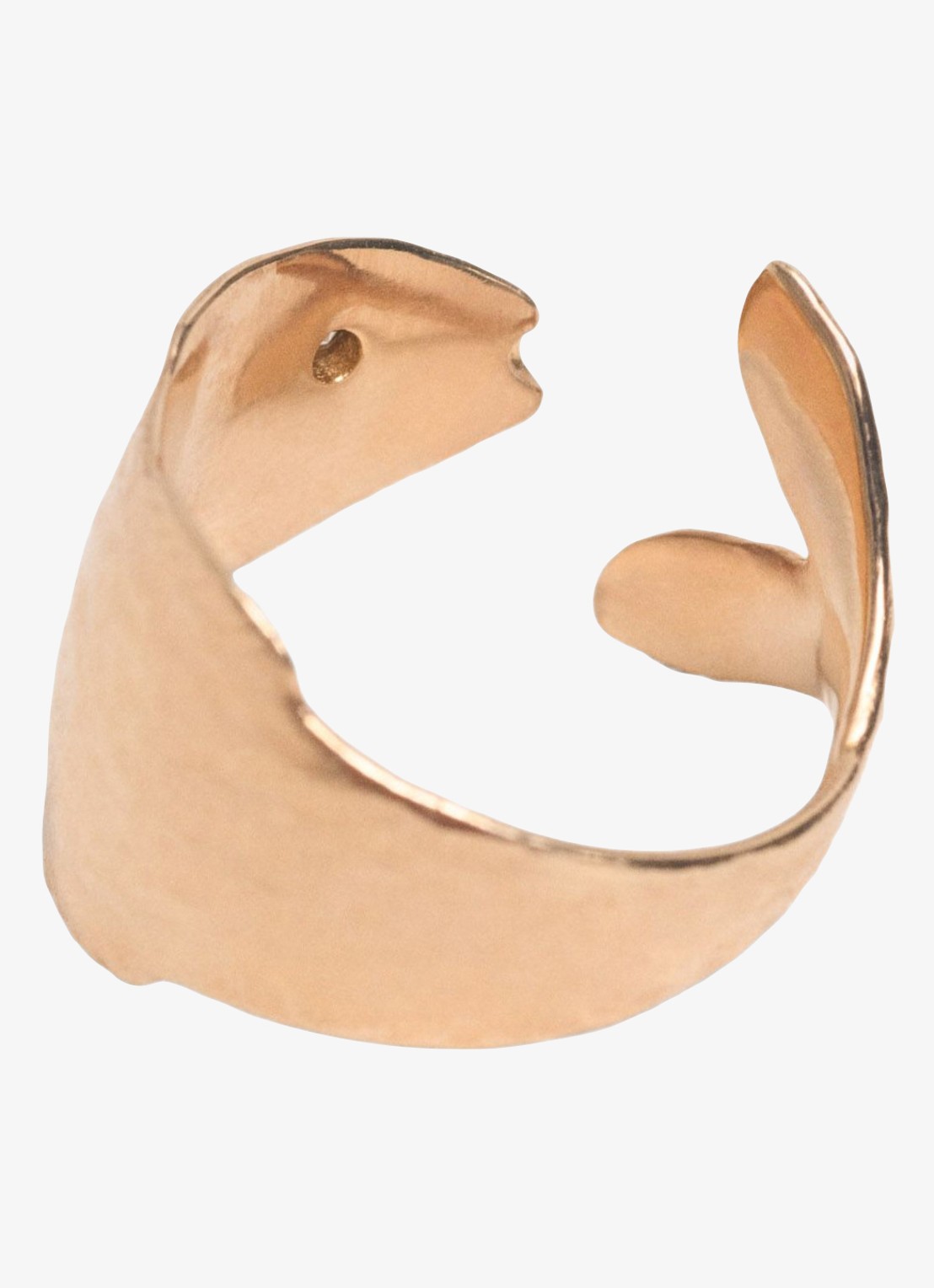 Maje Vis ring met strass - detail 4 goud