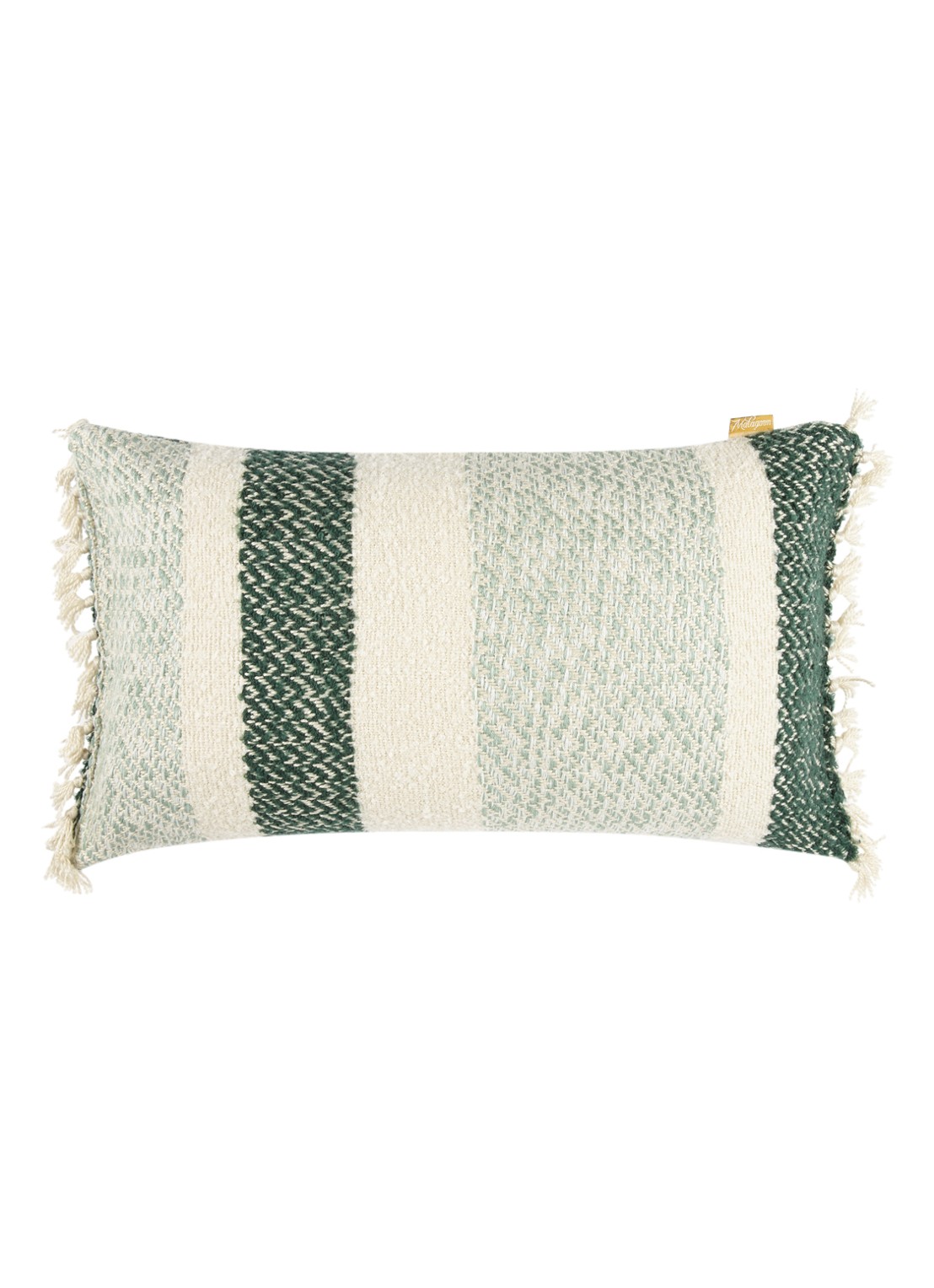 Malagoon Berber Grainy sierkussen 35 x 60 cm - voorkant groen
