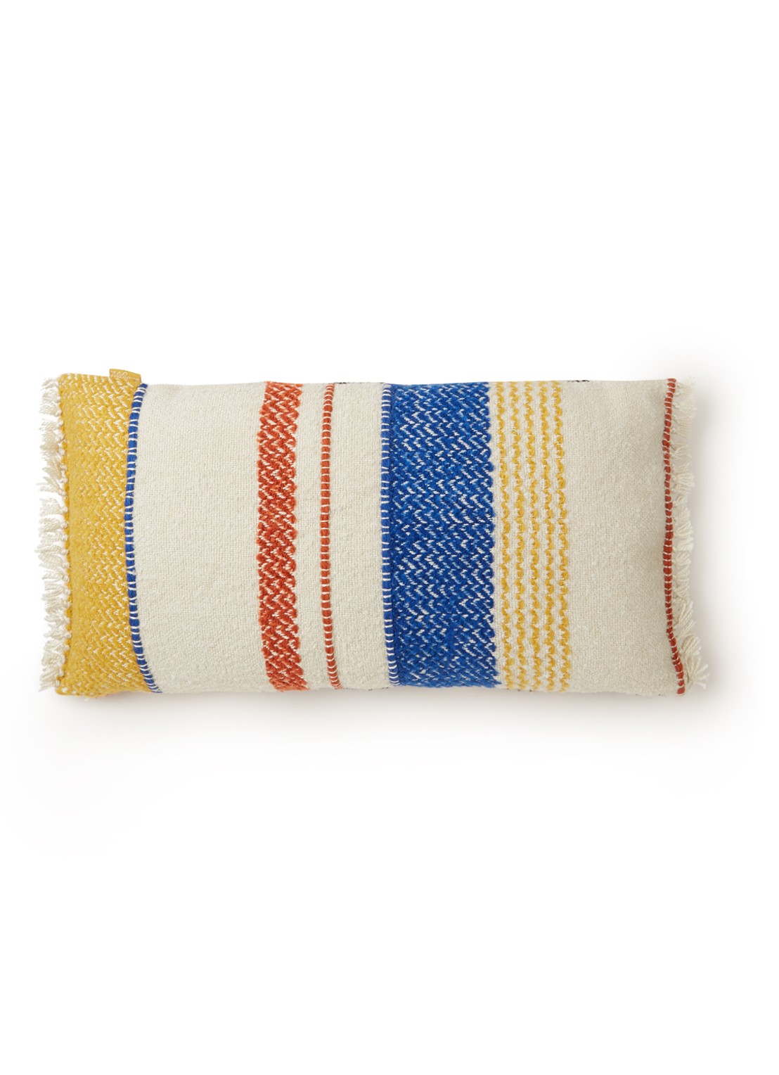 Malagoon Bouclé Miracle sierkussen 37 x 70 cm - voorkant wit