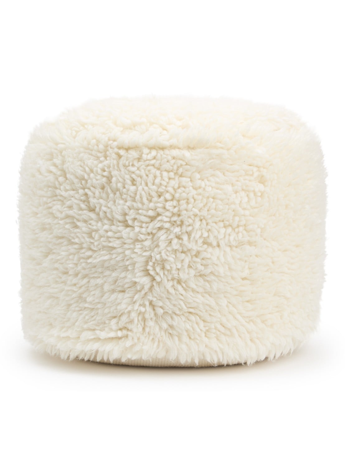 Malagoon Eboya Small poef 50 cm - voorkant gebroken wit