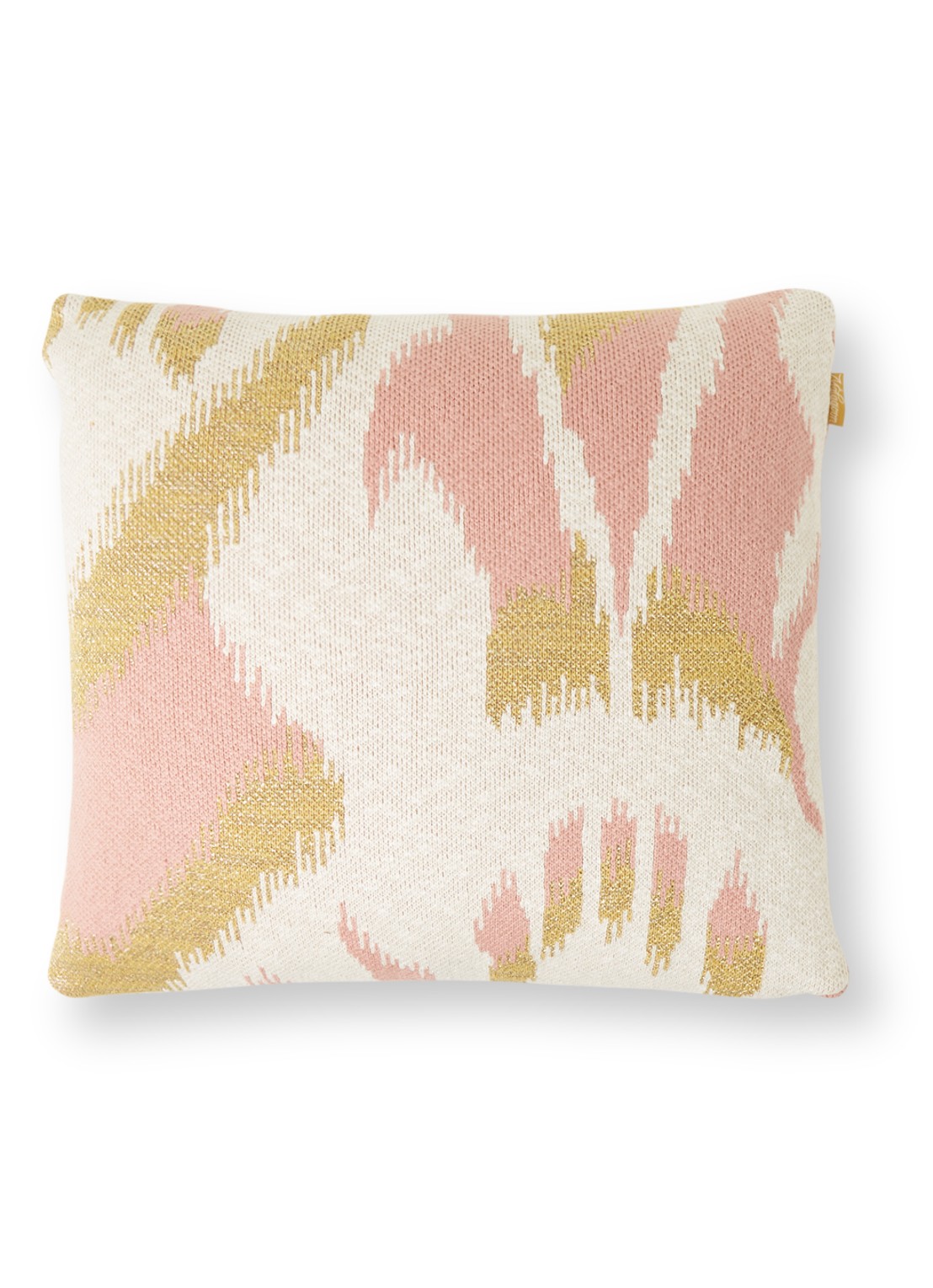 Malagoon Ikat sierkussen 50 x 50 cm - voorkant 2 roze