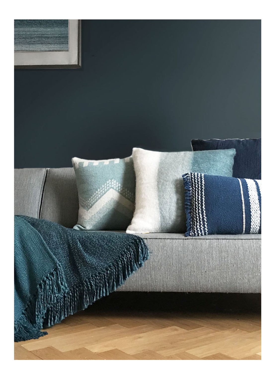 Malagoon Marble plaid 125 x 150 cm - voorkant 3 turquoise