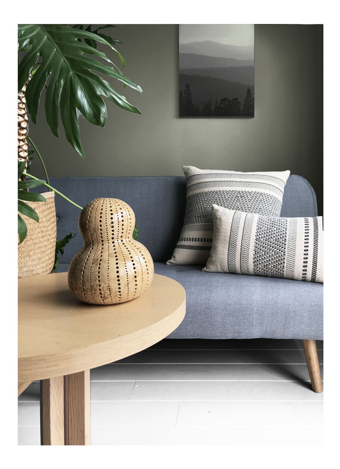 Malagoon Native Stripe sierkussen 35 x 65 cm - detail 4 wit