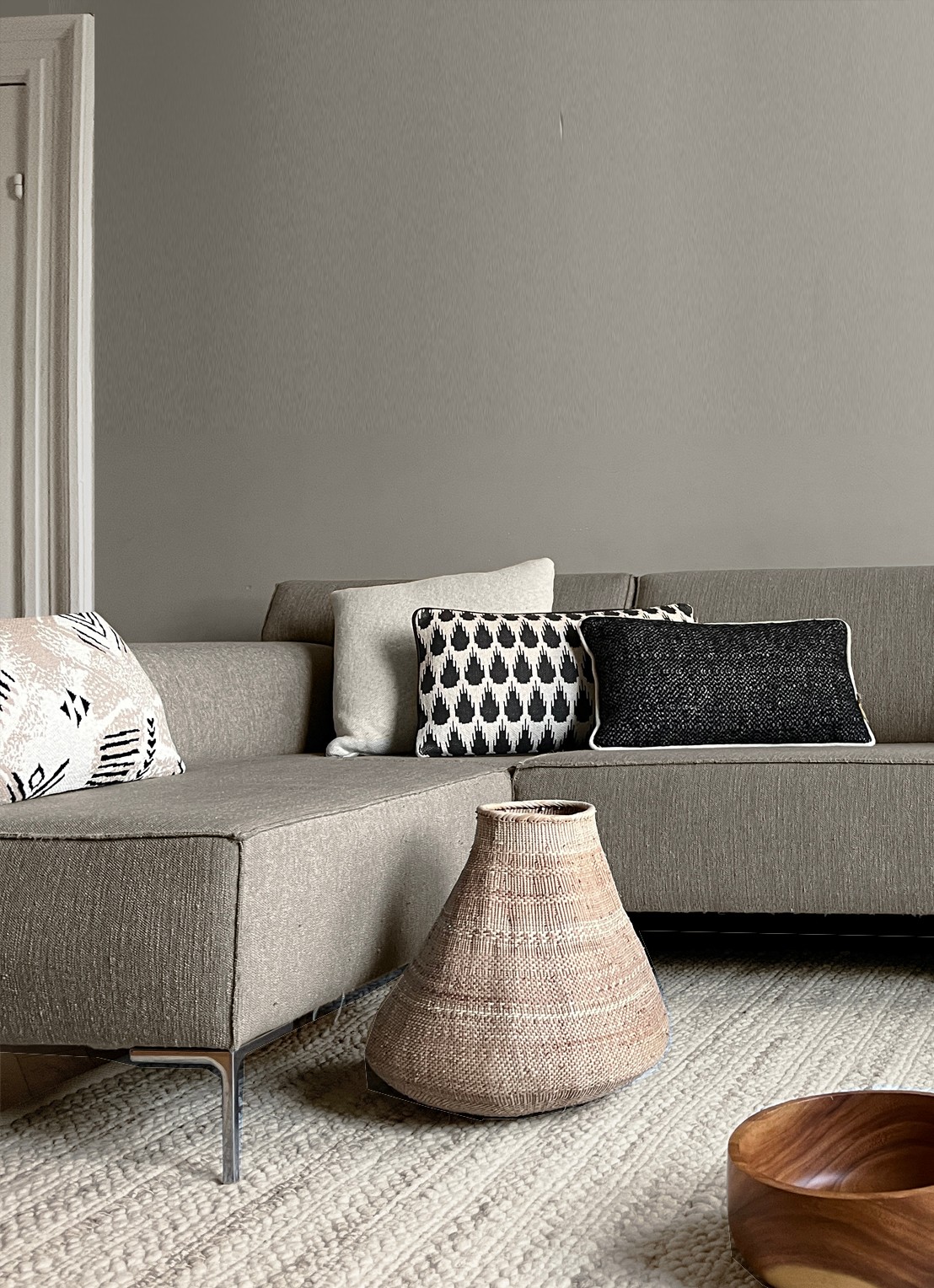 Malagoon Rustic vloerkleed in wolblend 140 x 200 cm - detail 4 beige