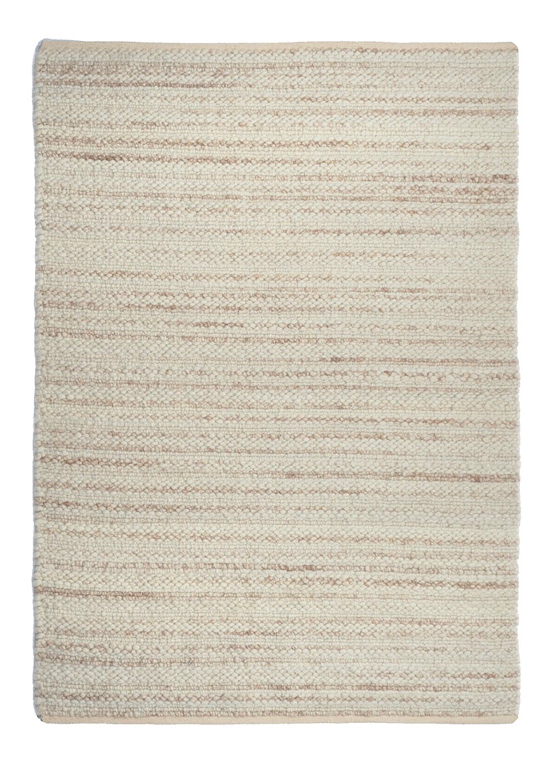 Malagoon Rustic vloerkleed in wolblend 140 x 200 cm - voorkant 5 beige