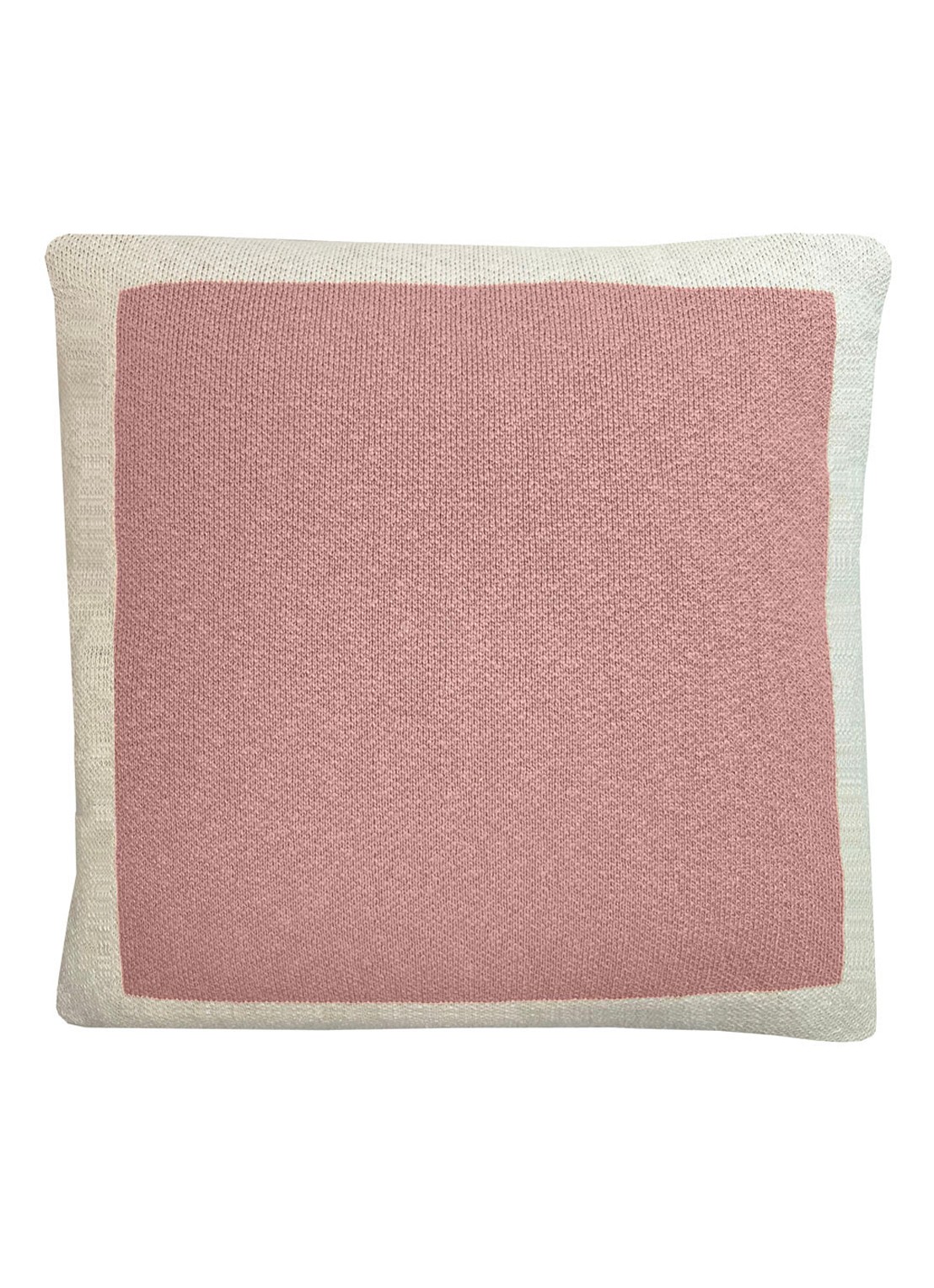Malagoon Solid Knitted sierkussen 50 x 50 cm - voorkant 3 roze