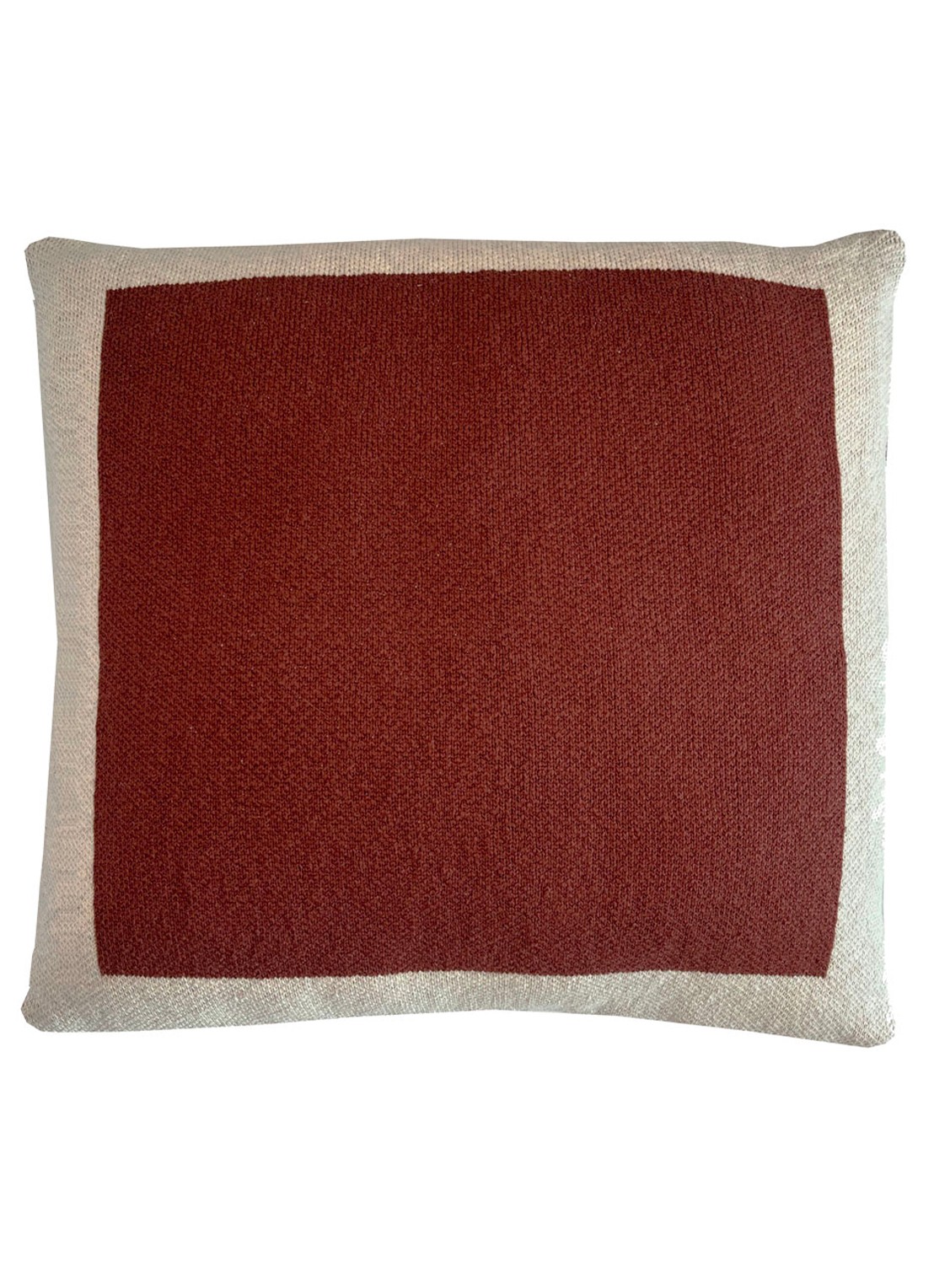 Malagoon Solid Knitted sierkussen 50 x 50 cm - voorkant bruin
