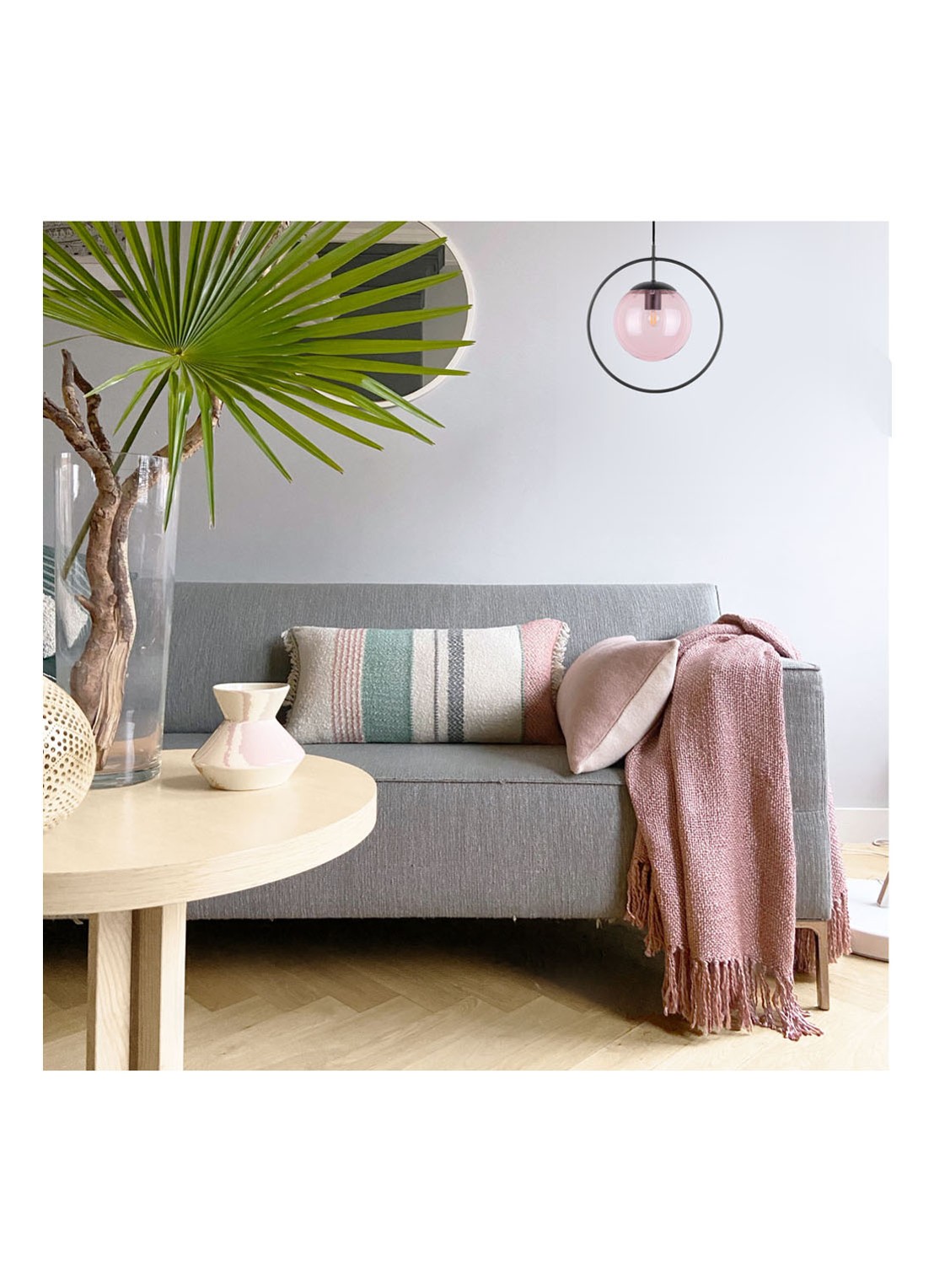 Malagoon Solid plaid 125 x 150 cm - voorkant 2 oudroze