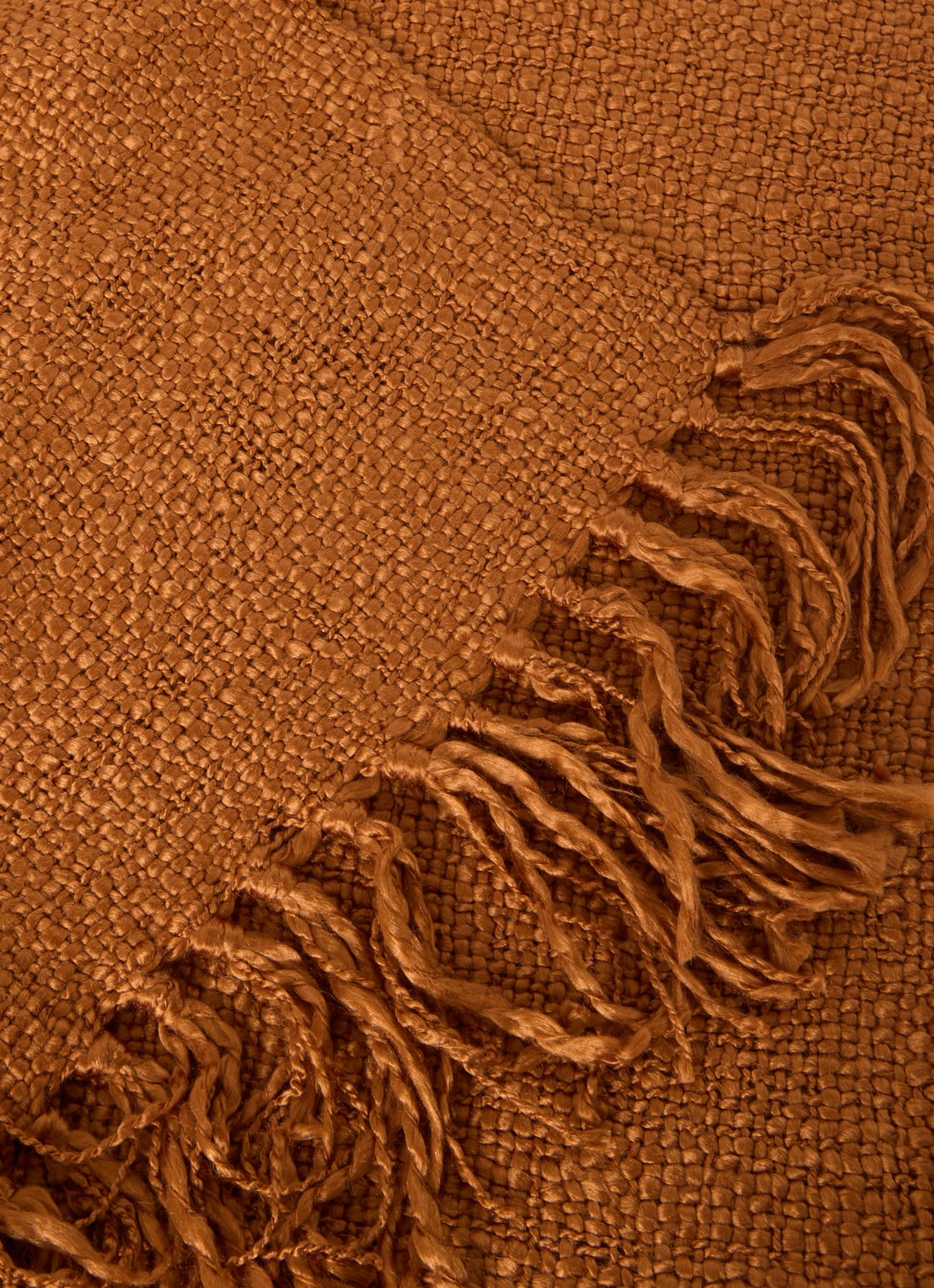 Malagoon Solid plaid 125 x 150 cm - detail bruin