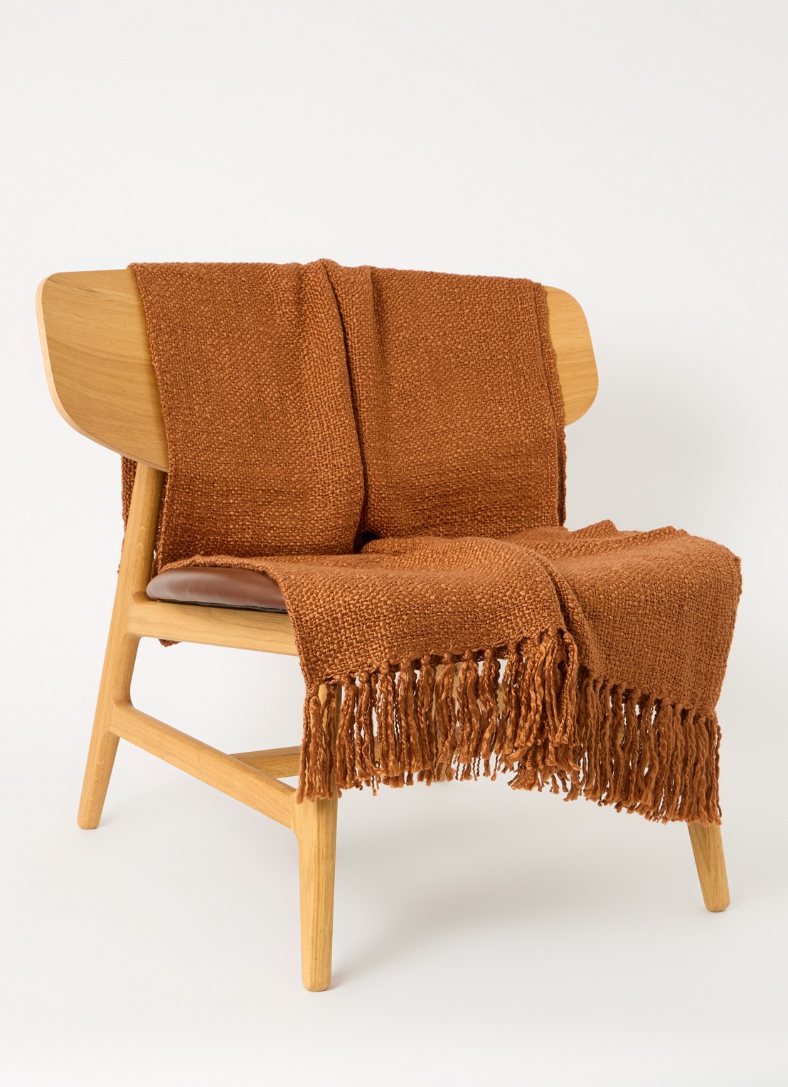 Malagoon Solid plaid 125 x 150 cm - voorkant 3 bruin