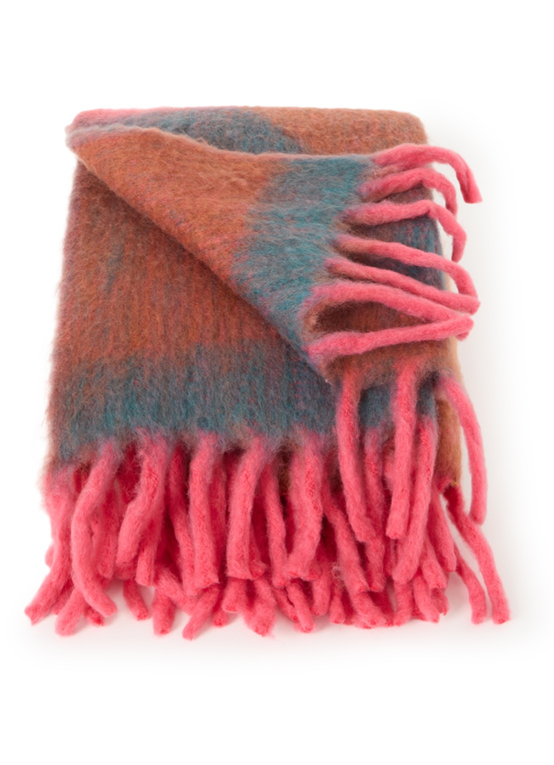 Malagoon Zapotec plaid 125 x 150 cm - voorkant roze