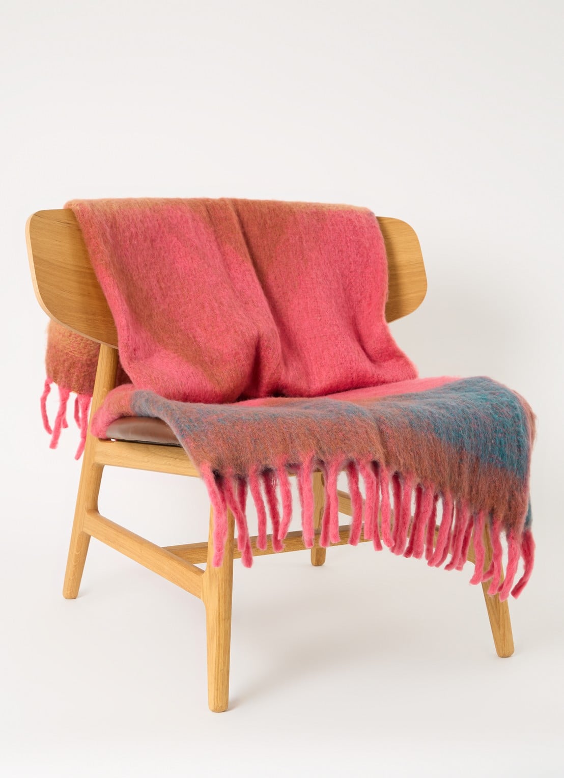 Malagoon Zapotec plaid 125 x 150 cm - voorkant 2 roze