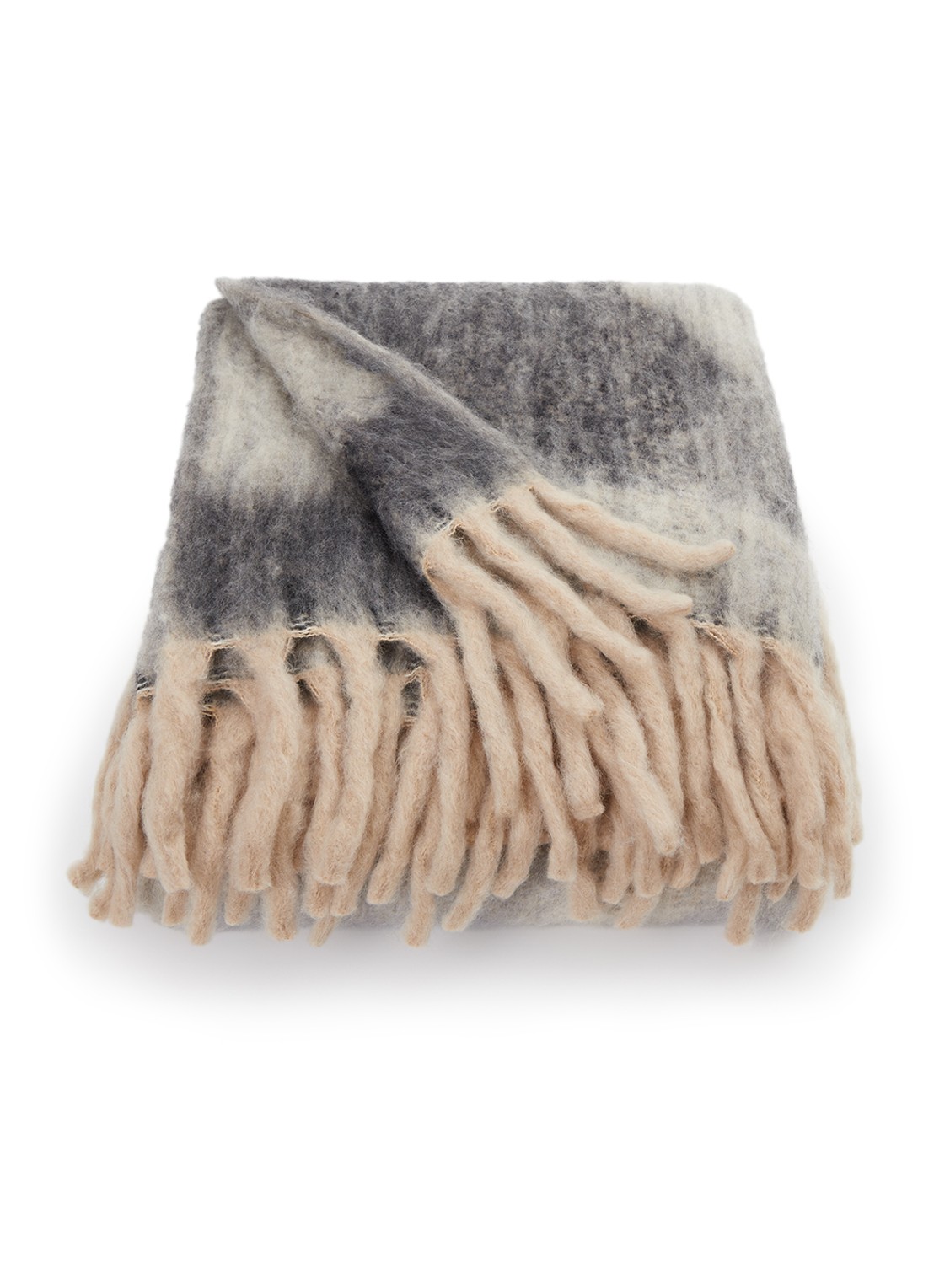 Malagoon Zapotec plaid 125 x 150 cm - voorkant 2 grijs