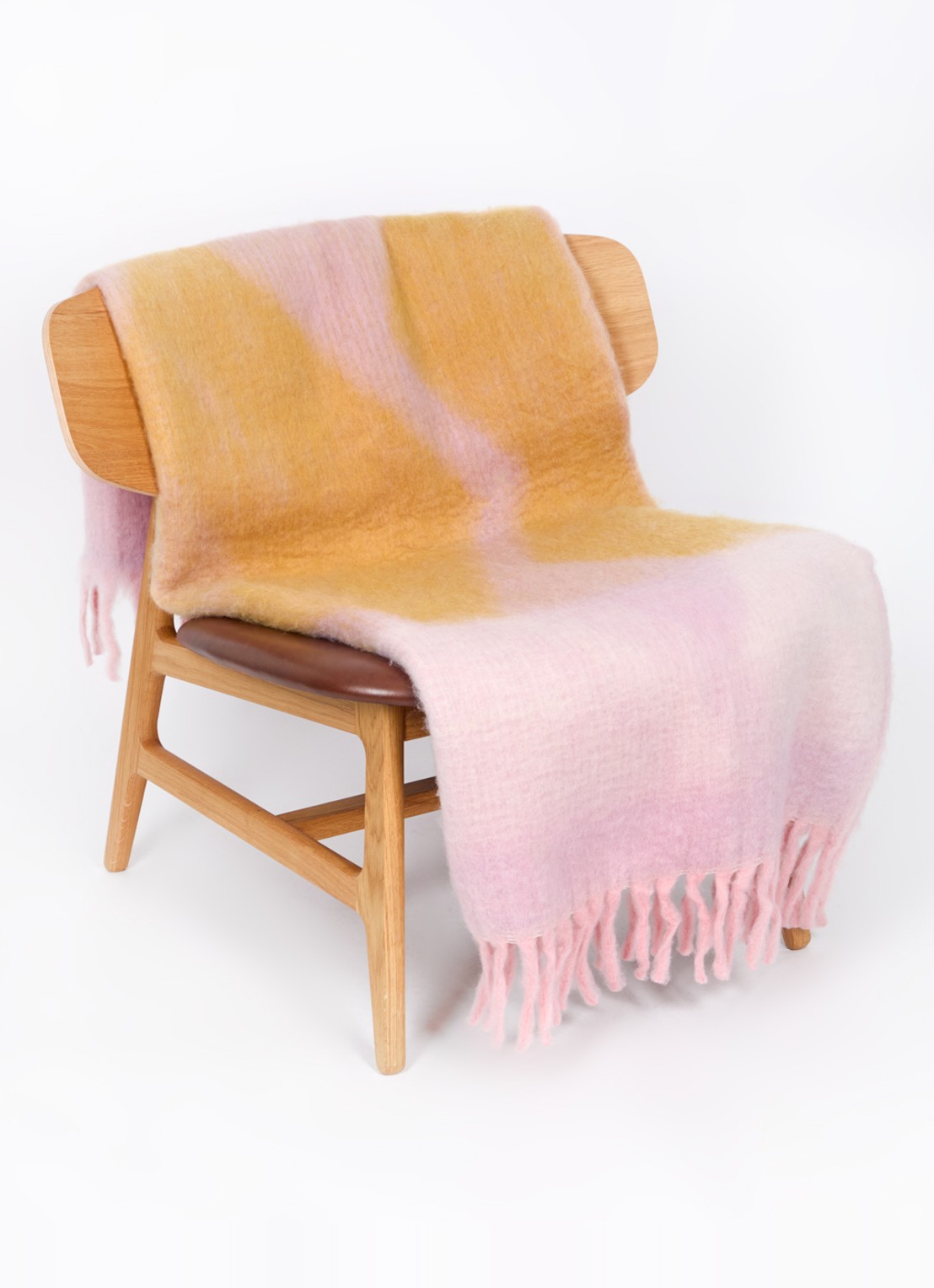 Malagoon Zapotec plaid 125 x 150 cm - voorkant 3 roze