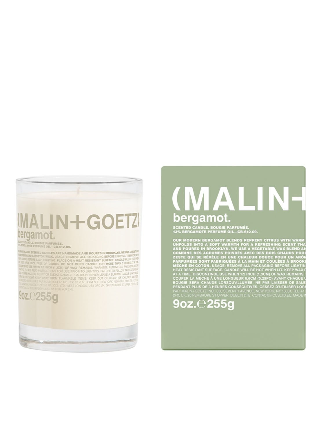 MALIN+GOETZ Bergamot Candle - geurkaars - voorkant 3 undefined