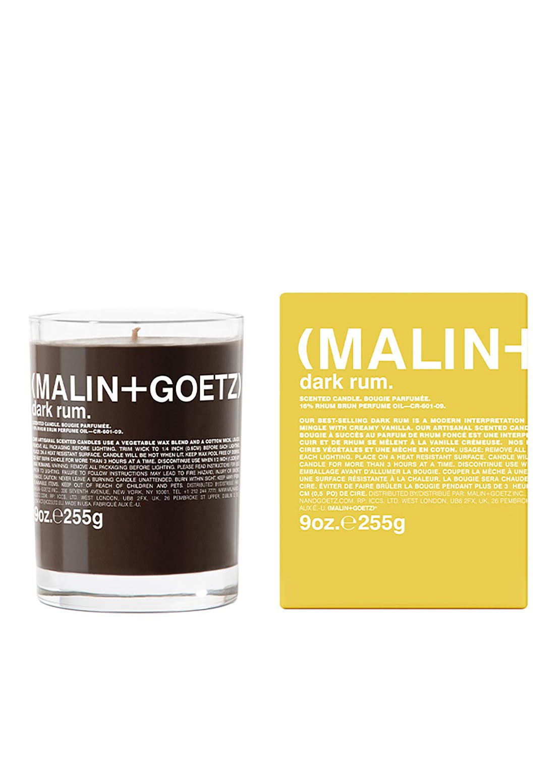 MALIN+GOETZ Dark Rum Candle - geurkaars - voorkant 5 undefined