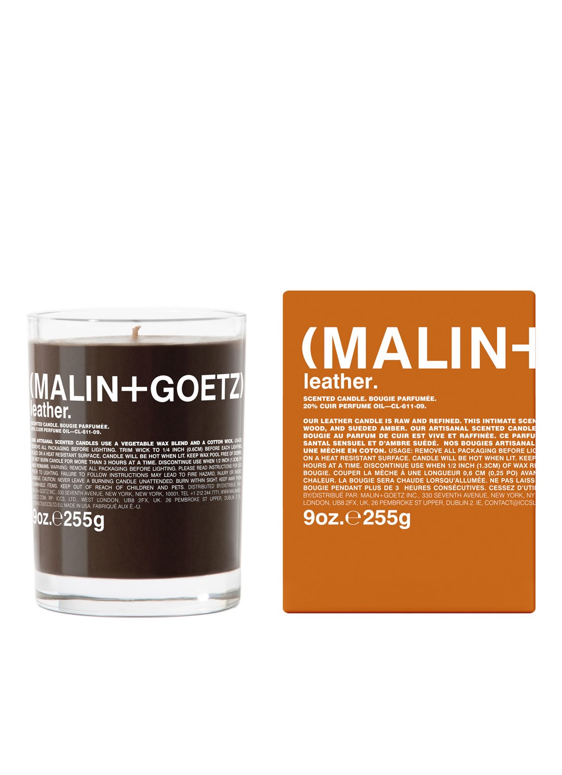 MALIN+GOETZ Leather Candle - geurkaars - voorkant 4 undefined