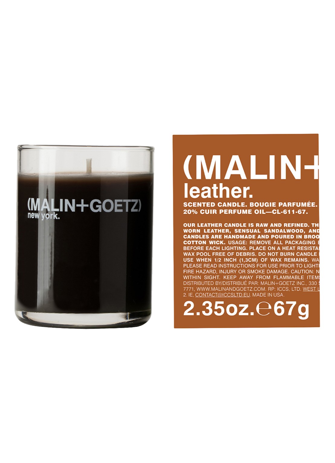 MALIN+GOETZ Leather Votive - geurkaars - voorkant undefined