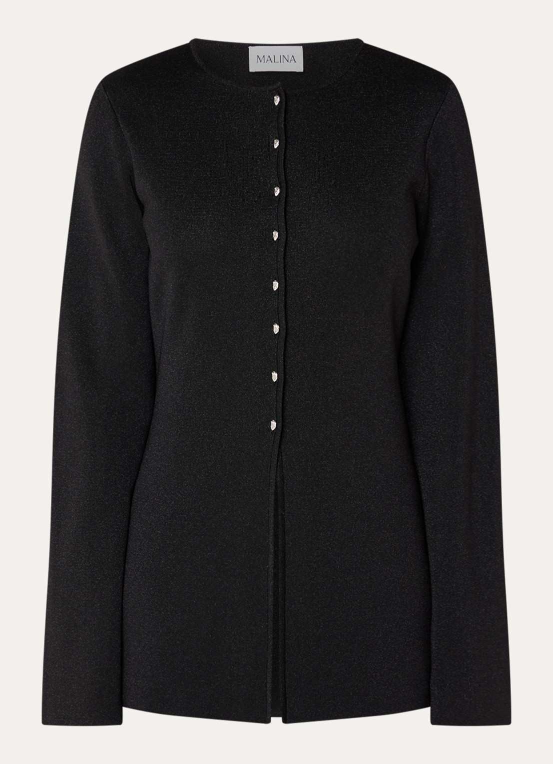 Malina Azra vest met lurex  - voorkant zwart