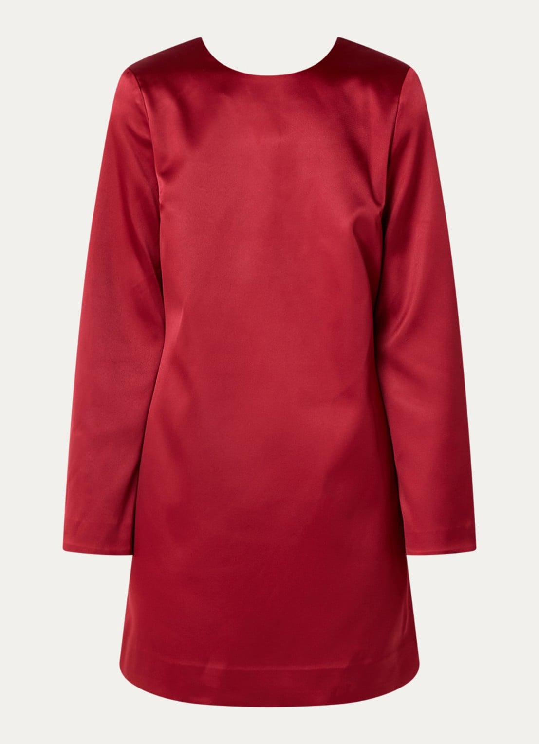 Malina Elna mini jurk met rugdecolleté - voorkant donkerrood