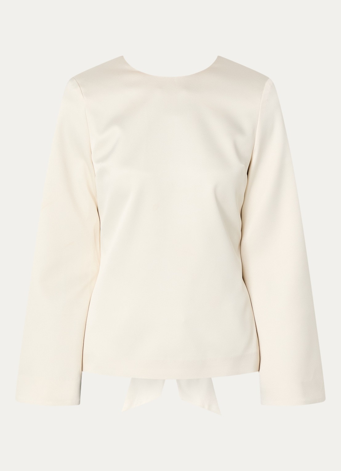 Malina Elna top met strikdetail en rugdecolleté - voorkant 2 ivoor