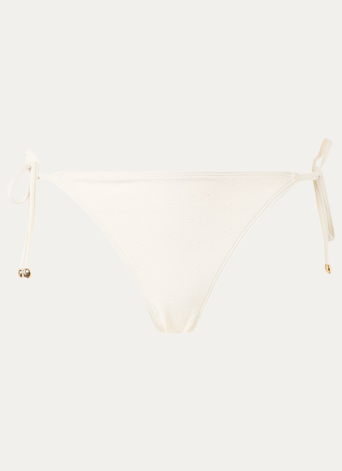 Malina Signature bikinislip met 3D logoprint - voorkant gebroken wit