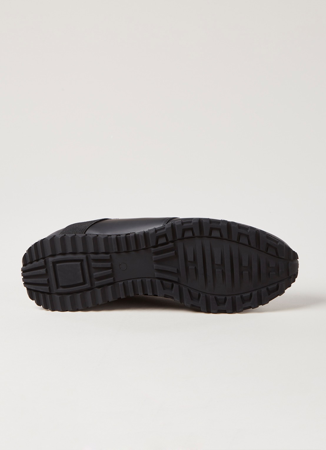 Mallet Elast sneaker met details van leer en mesh - detail 5 zwart