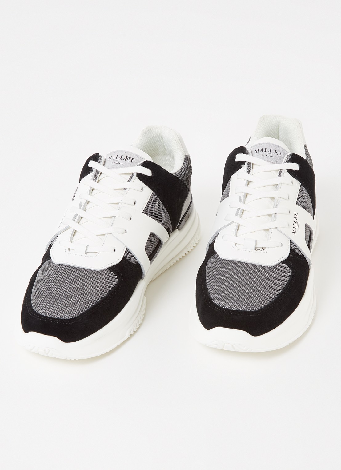 Mallet Marquess sneaker met suède details - detail grijs