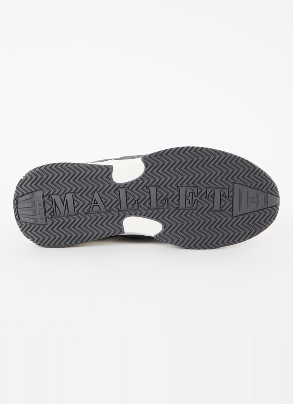 Mallet Marquess sneaker van leer met nubuck details - detail 5 donkergrijs