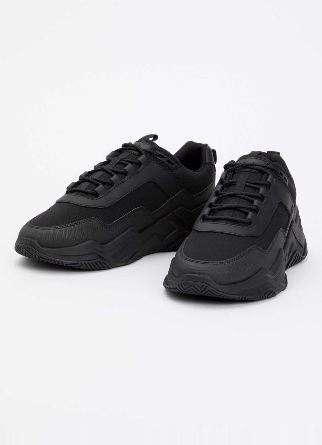 Mallet Odessy sneakers met leren details  - detail zwart
