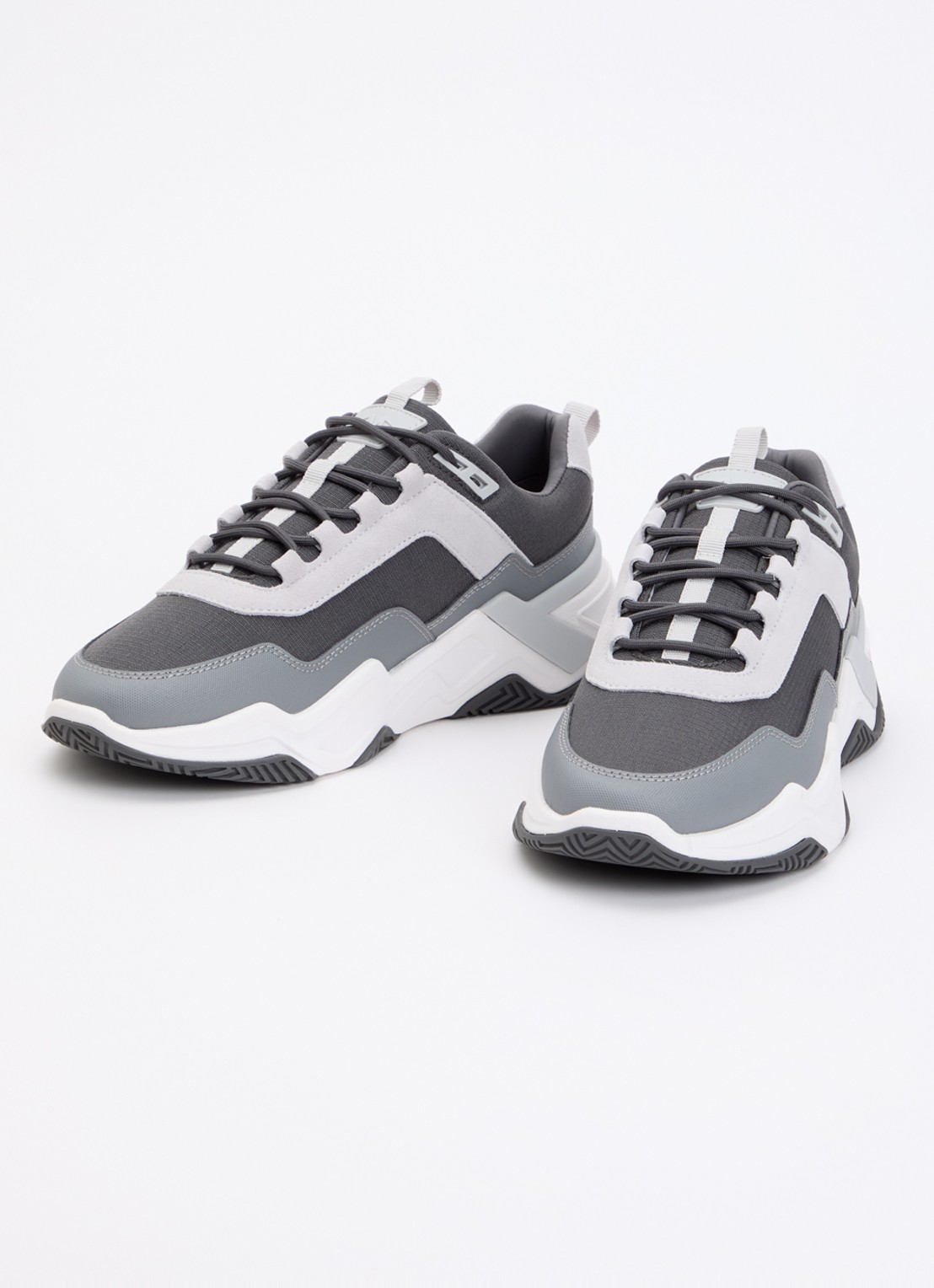 Mallet Odessy sneakers met leren details  - detail antraciet
