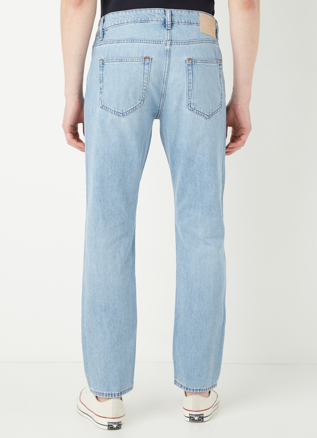 Mango Bob straight leg jeans met lichte wassing - achterkant 3 indigo