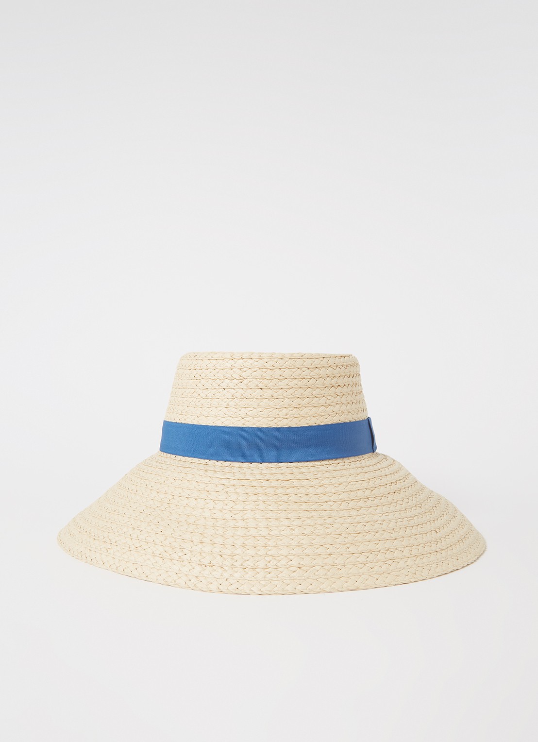 Mango Cinta hoed van raffia - voorkant beige
