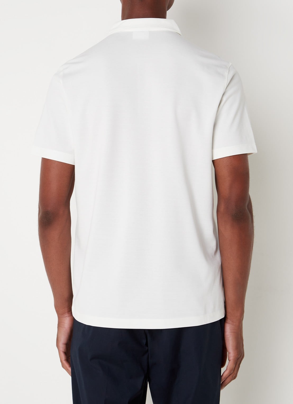 MANGO Ezequi regular fit polo  - achterkant gebroken wit