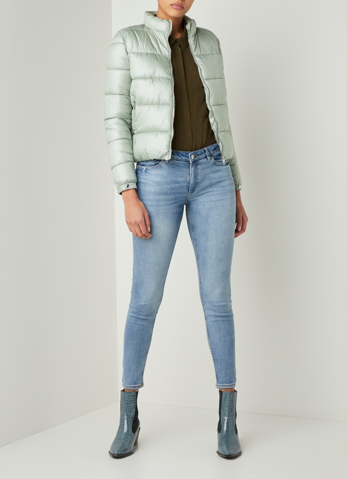Mango Kim low waist super skinny fit jeans  - voorkant 4 jeans