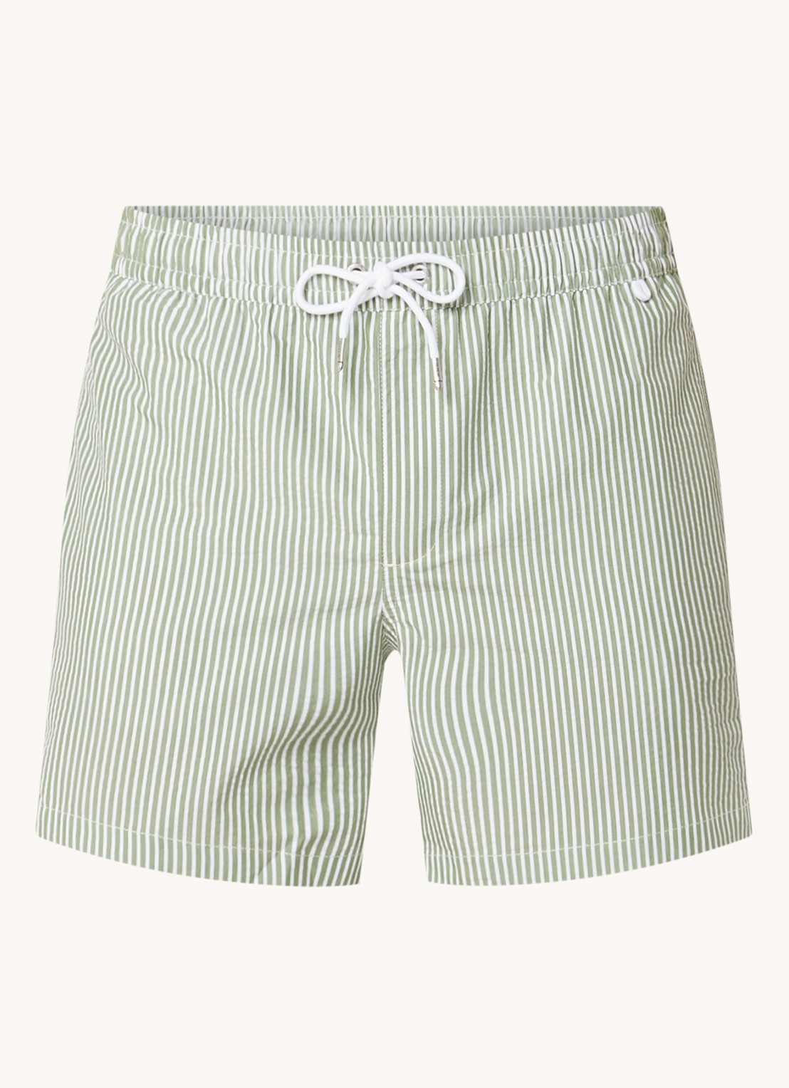 Mango Seer zwemshorts met streepprint - voorkant groen