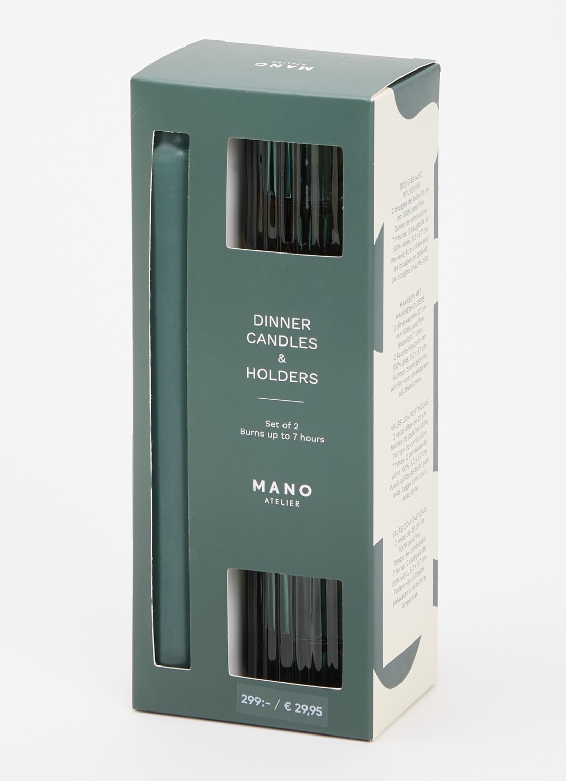 Mano Atelier Dinerkaars met houder set van 2  - detail 3 donkergroen