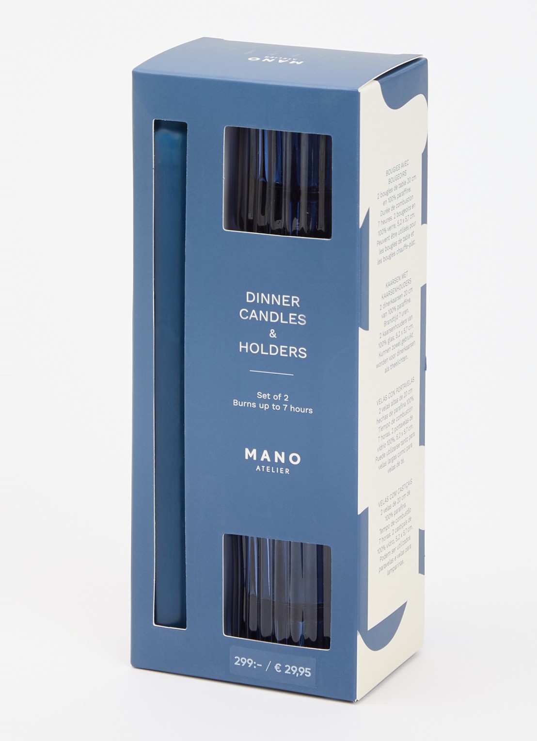 Mano Atelier Dinerkaars met houder set van 2  - detail donkerblauw