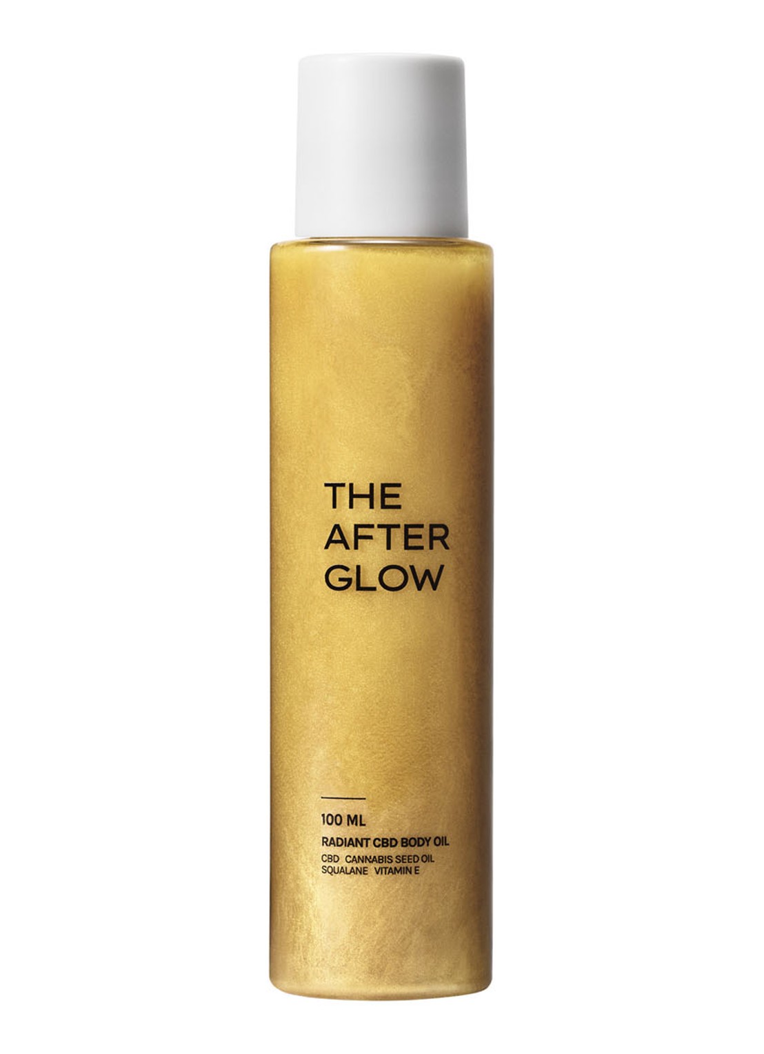 Mantle The After Glow - glanzende huidolie - voorkant goud
