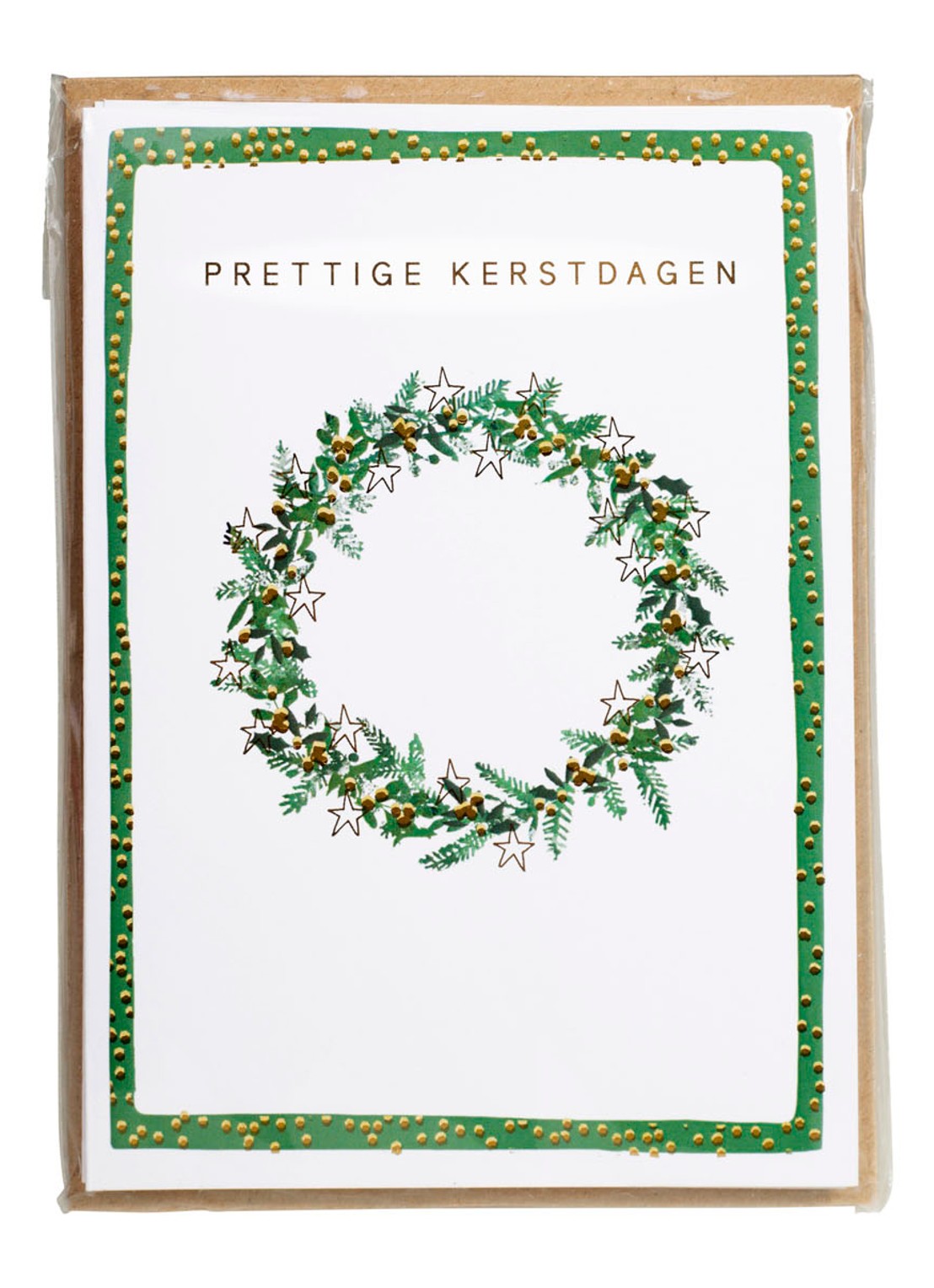 MAP Publishing Pakje kerstkaarten Fern, 8-del - voorkant groen