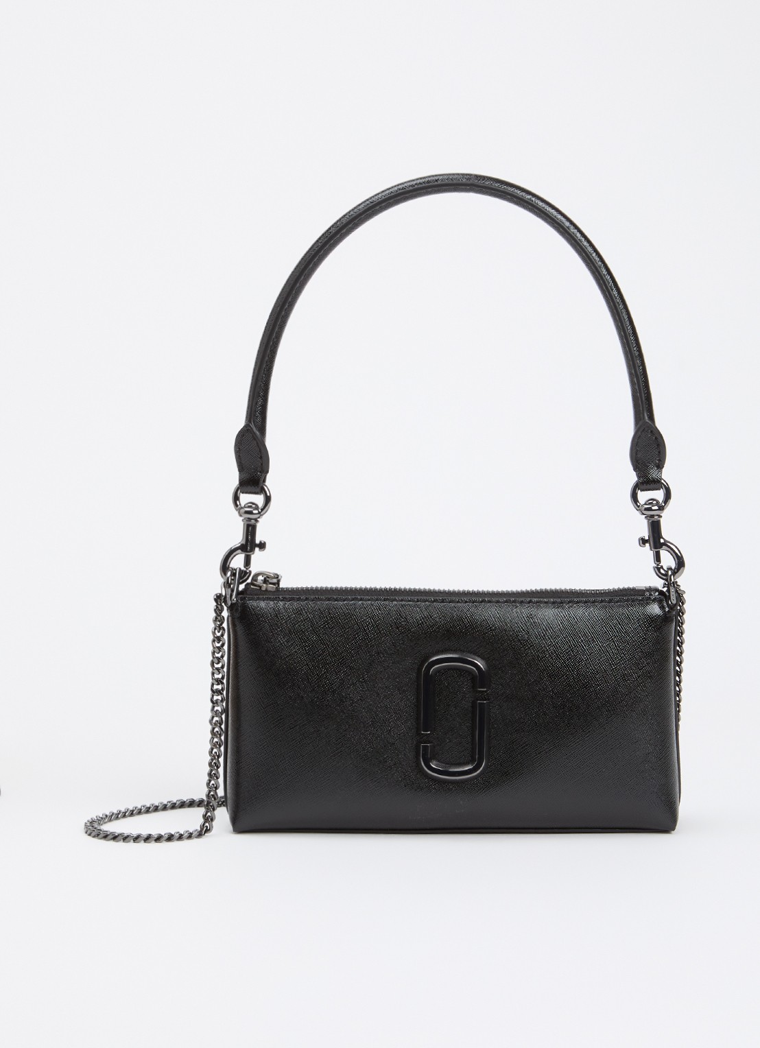 Marc Jacobs Le Pochette schoudertas van leer met afneembare schouderriem  - voorkant 2 zwart
