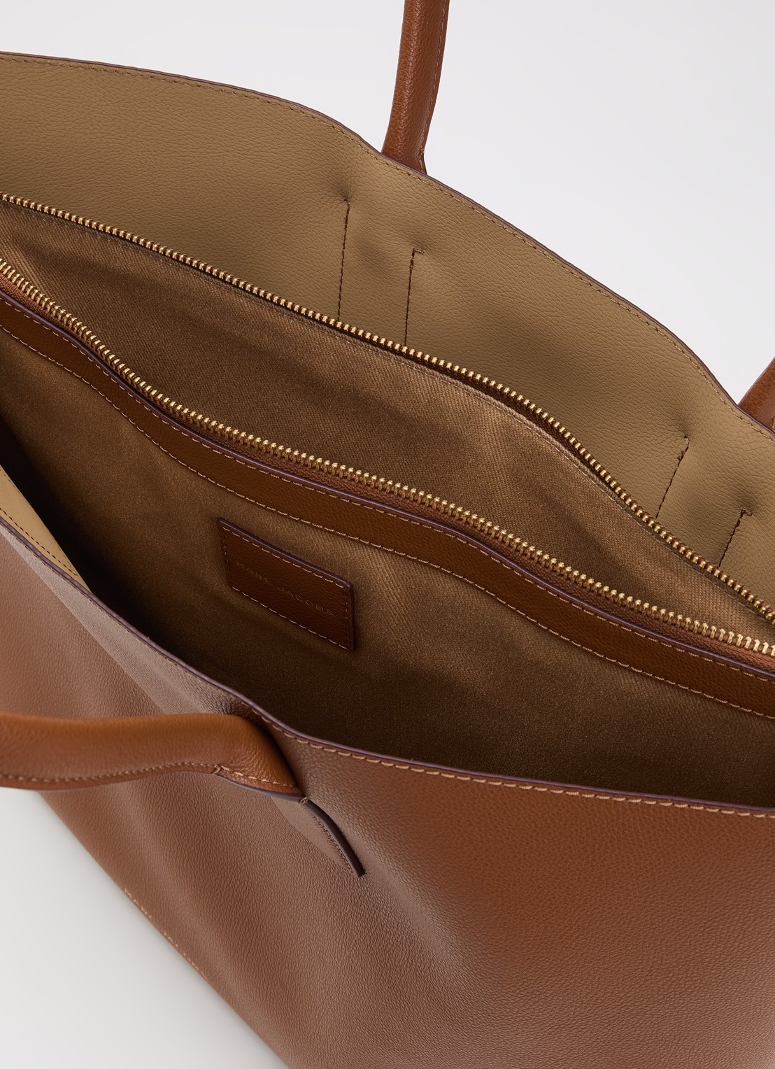 Marc Jacobs Pop J Marc Work shopper van leer met 13 inch laptopvak - detail 2 cognac