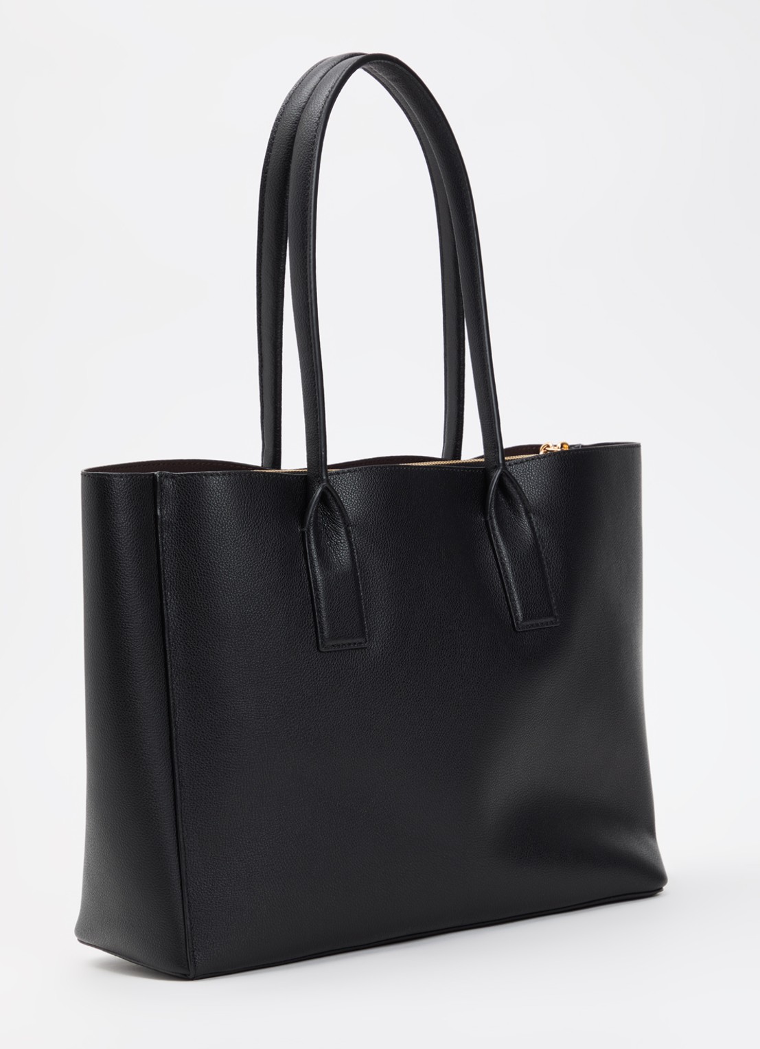 Marc Jacobs Pop J Marc Work shopper van leer met 13 inch laptopvak - achterkant zwart