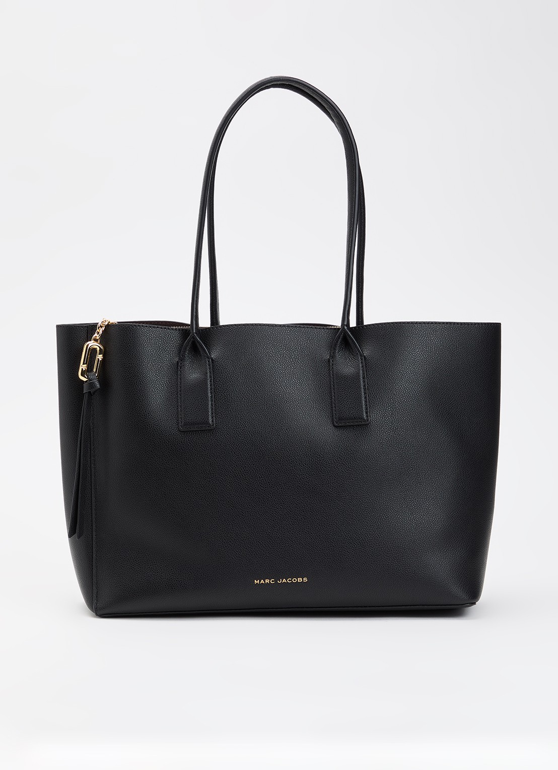 Marc Jacobs Pop J Marc Work shopper van leer met 13 inch laptopvak - voorkant 6 zwart