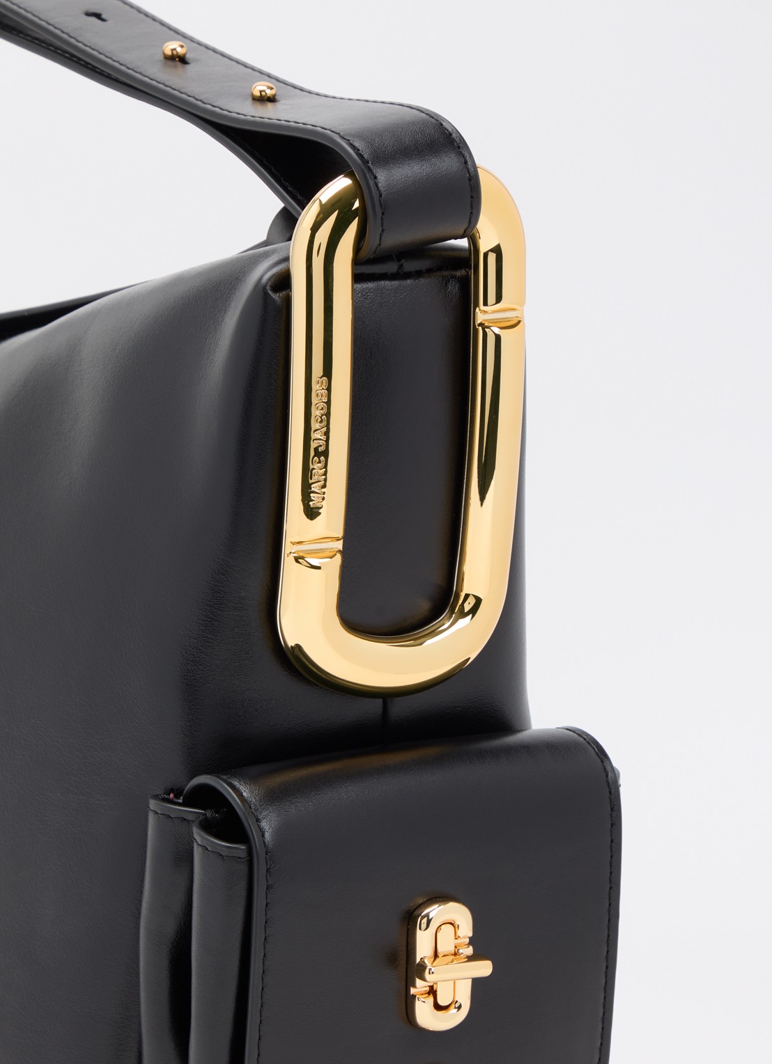 Marc Jacobs Scene Large schoudertas van leer met verstelbare schouderriem - detail 3 zwart