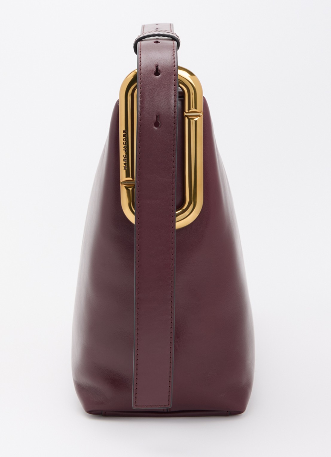 Marc Jacobs Scene Large schoudertas van leer met verstelbare schouderriem - detail 2 bordeauxrood