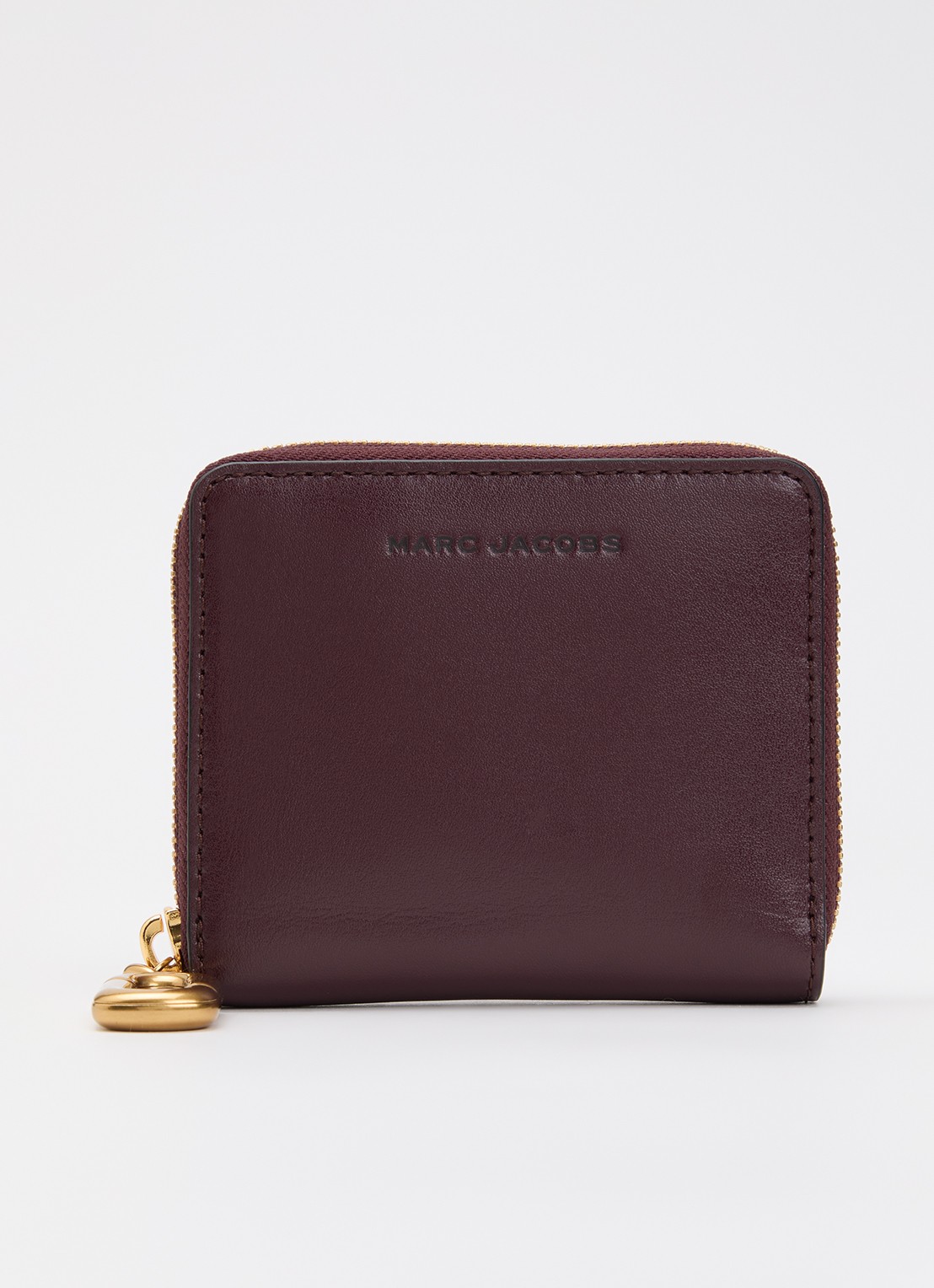 Marc Jacobs Scene Slim Compact portemonnee van leer - voorkant 2 bordeauxrood